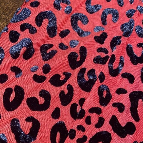 Burgundy Velvet Leopard Mini Dress Buddy Love Small - Picture 4 of 10